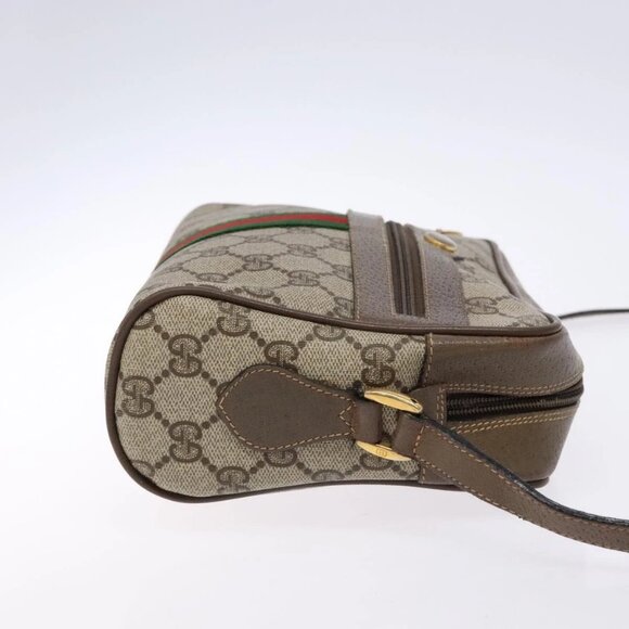 GUCCI GG Supreme Web Sherry Line Shoulder Bag PVC Beige 68 02 004 Auth 134064 - Picture 4 of 16